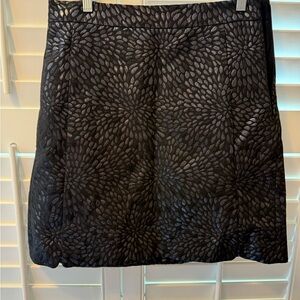 LOFT Black and Gray A-Line Cocktail Skirt
